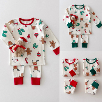 Dječji kućni komplet odjeće, korejski stil, 91-95% pamuk, unisex, dugi rukavi, pulover stil