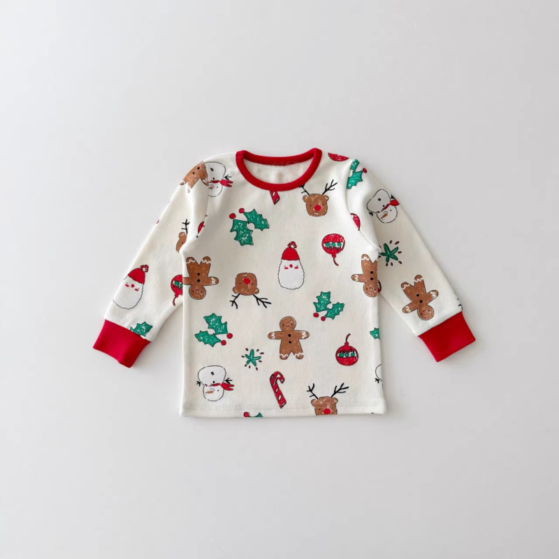 Dječji kućni komplet odjeće, korejski stil, 91-95% pamuk, unisex, dugi rukavi, pulover stil