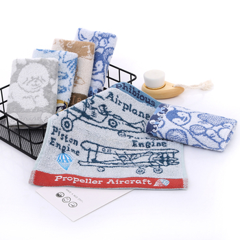 Detská osuška s karikatúrnymi zvieratami, 32S bavlna, ľahká, hmotnosť pod 50 g, tlač loga k dispozícii