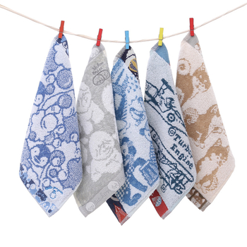 Detská osuška s karikatúrnymi zvieratami, 32S bavlna, ľahká, hmotnosť pod 50 g, tlač loga k dispozícii