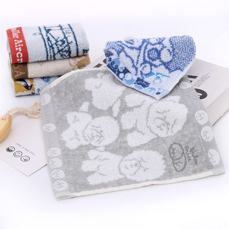 Detská osuška s karikatúrnymi zvieratami, 32S bavlna, ľahká, hmotnosť pod 50 g, tlač loga k dispozícii