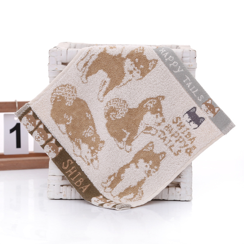 Detská osuška s karikatúrnymi zvieratami, 32S bavlna, ľahká, hmotnosť pod 50 g, tlač loga k dispozícii