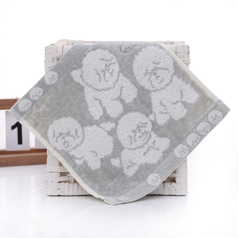 Detská osuška s karikatúrnymi zvieratami, 32S bavlna, ľahká, hmotnosť pod 50 g, tlač loga k dispozícii