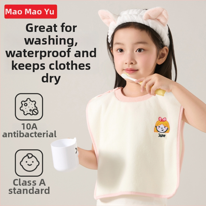 Detská utierka na tvár a starostlivosť o ústa, polyester 150D, jednoduchá tkanina, 80–100 g, viacúčelová utierka.