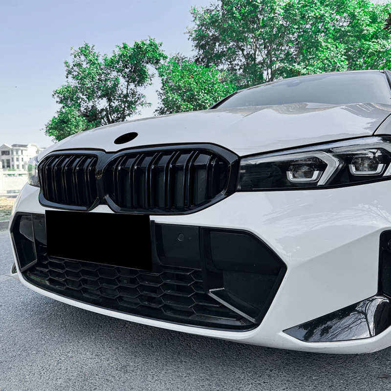 Yaoye Set prednje rešetke s dvije linije za BMW 3 Series G20/G21/G28 LCI 2023+ – Materijal ABS plastika, Ugradnja na branik, Dijeli broj 1258, Težina 1.6 kg, Kompatibilni modeli: G20/G21/G28 LCI 2023+