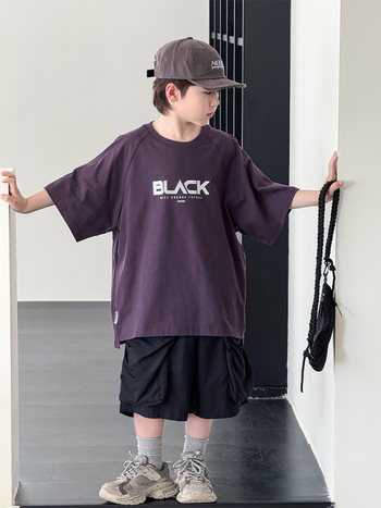 Dječji dvodijelni set: T-shirt i šorc od pletiva pamuka 98%, unisex, ljetni