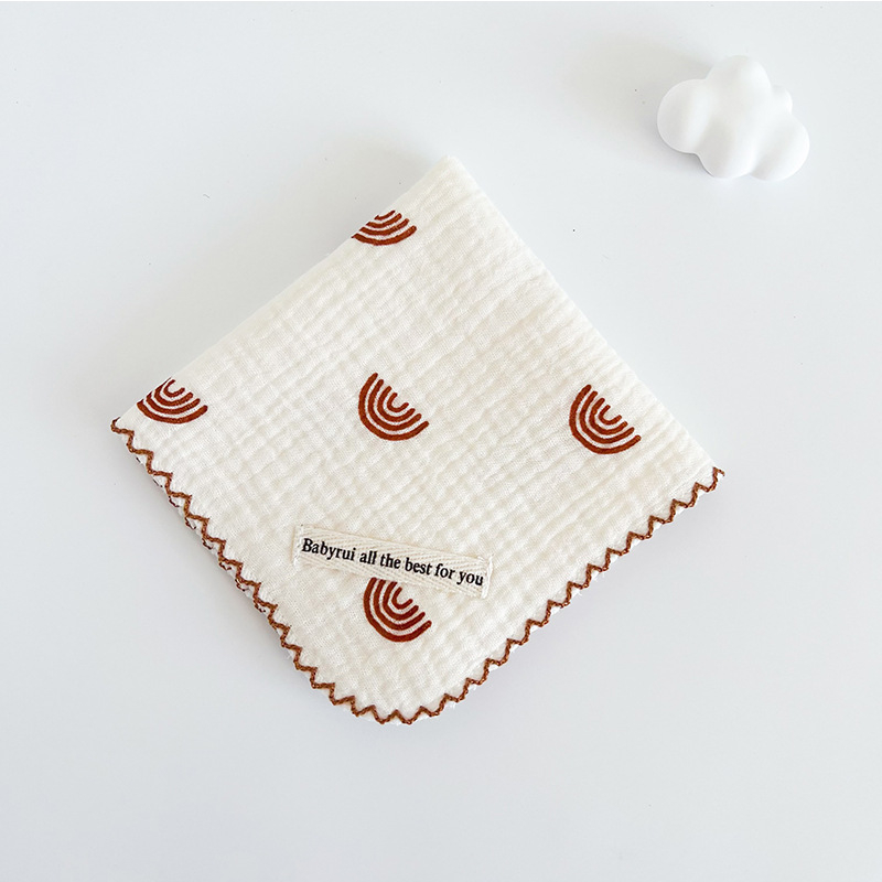 Квадратно кърпиче за бебета и деца | чист памук >95%, бамбукови влакна, попивен, модели: каре, едноцветно, карикатура, точки, безопасност клас А