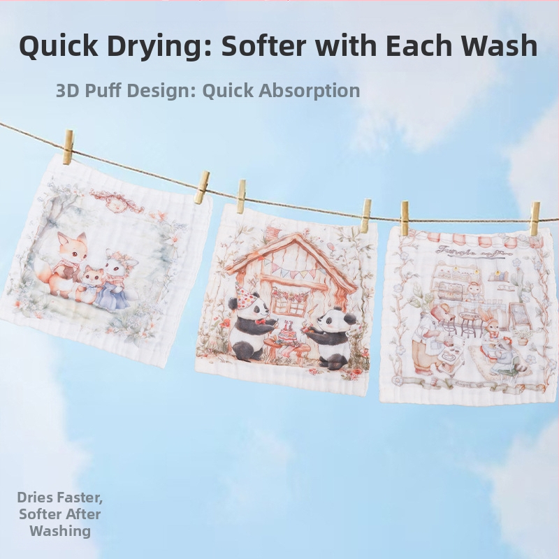 Uterák z bavlnenej gázy, štvorcový tvar, 40 g, nasiakavosť 0–5 s, jednovláknová priadza, možnosť potlače loga