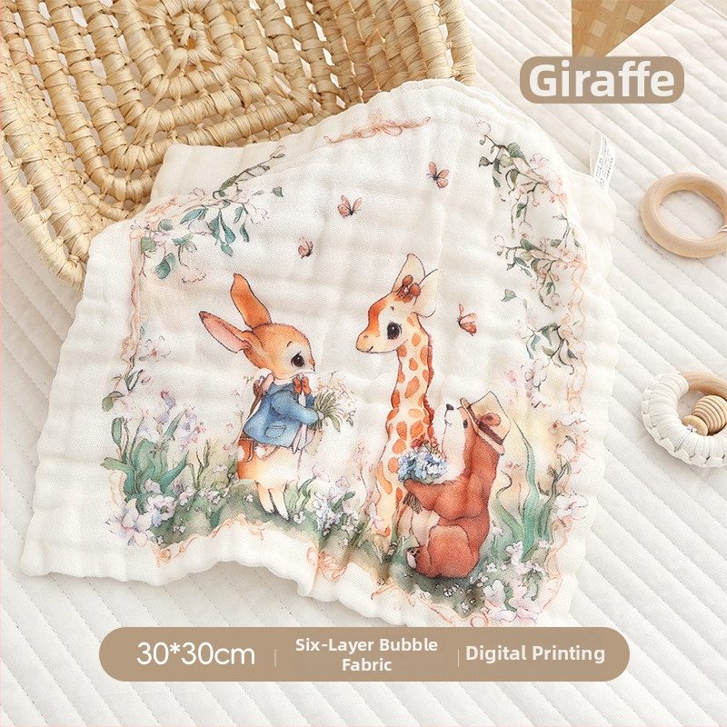 Μωρό πετσέτα από βαμβακερή γάζα, τετράγωνη, 40 γρ, απορρόφηση 0–5 δευτερόλεπτα, μονόκλωνη ύφανση, δυνατότητα εκτύπωσης λογότυπου