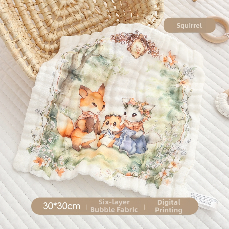 Μωρό πετσέτα από βαμβακερή γάζα, τετράγωνη, 40 γρ, απορρόφηση 0–5 δευτερόλεπτα, μονόκλωνη ύφανση, δυνατότητα εκτύπωσης λογότυπου