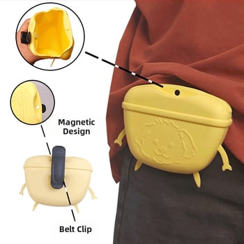 Чанта за домашни любимци от силикон, карикатурен принт, средна до твърда здравина, без внос