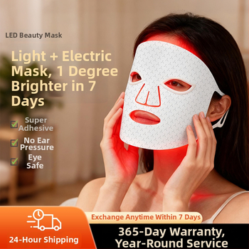 Moonsiti Fotónová maska na krásu s IR LED a červeným/modrým svetlom – zníženie vrások, liečenie akné a pigmentových škvŕn, obnovenie pleti, dobíjateľná