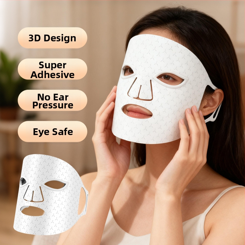 Moonsiti Fotónová maska na krásu s IR LED a červeným/modrým svetlom – zníženie vrások, liečenie akné a pigmentových škvŕn, obnovenie pleti, dobíjateľná