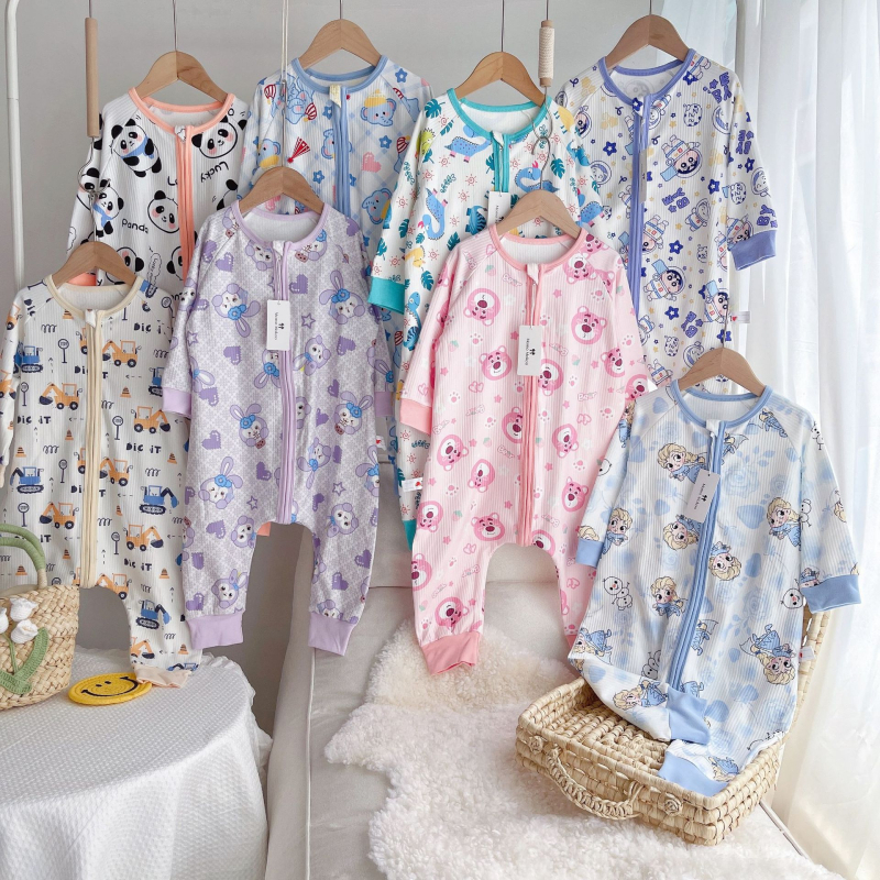 Unisex dječji onesie s zatvaračem na nogama, korejskog stila, jesen 2022, 10% spandex