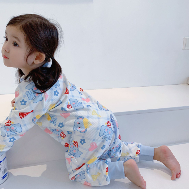 Unisex dječji onesie s zatvaračem na nogama, korejskog stila, jesen 2022, 10% spandex