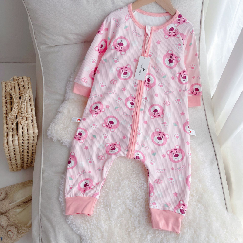 Unisex dječji onesie s zatvaračem na nogama, korejskog stila, jesen 2022, 10% spandex