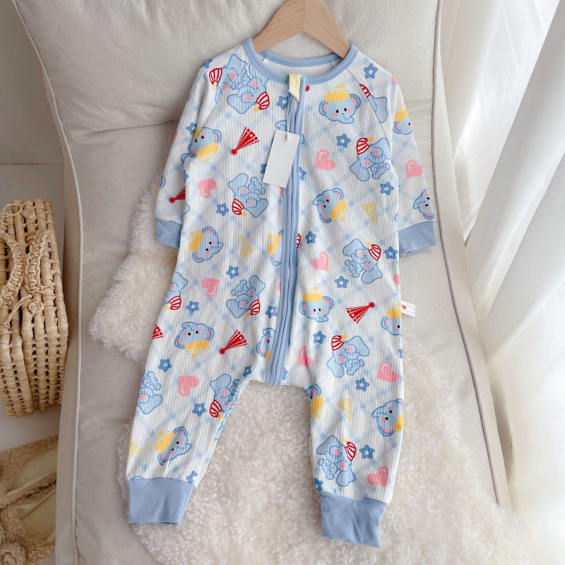 Unisex dječji onesie s zatvaračem na nogama, korejskog stila, jesen 2022, 10% spandex