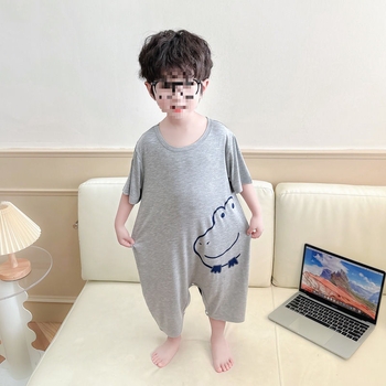Детска гащеризон-пижама от модал 91–95%, за момчета, лято, карикатурен стил, възраст 8+ години