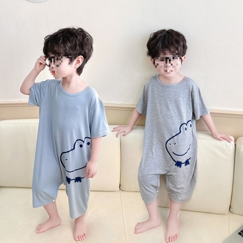 Детска гащеризон-пижама от модал 91–95%, за момчета, лято, карикатурен стил, възраст 8+ години