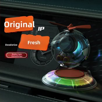 Автомобилен арома дифузер с амбиентна светлина и звук-управление | пластмасов корпус | обем 5–10 mL | аромат океански | изпаряване 1–15 дни | срок на годност 3 години