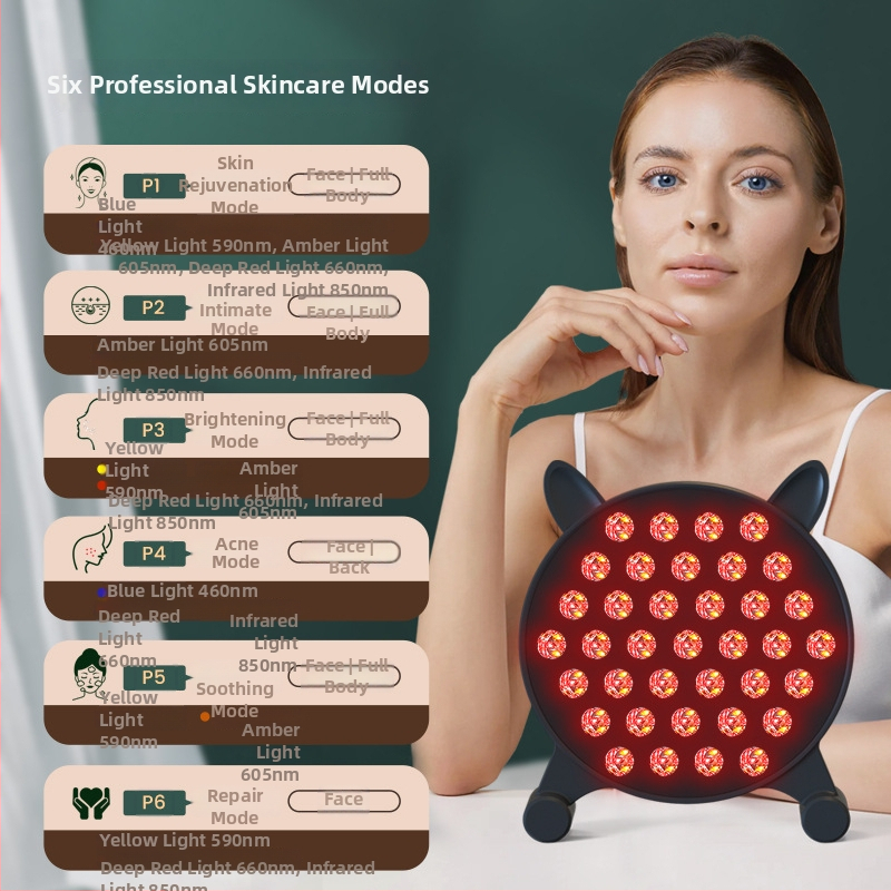 SHIMENG Instrument de terapie cu LED pentru piele – Panou LED, Utilizare în casă, Albire a întregului corp, Tonifiere a pielii, Îmbunătățire a texturii pielii