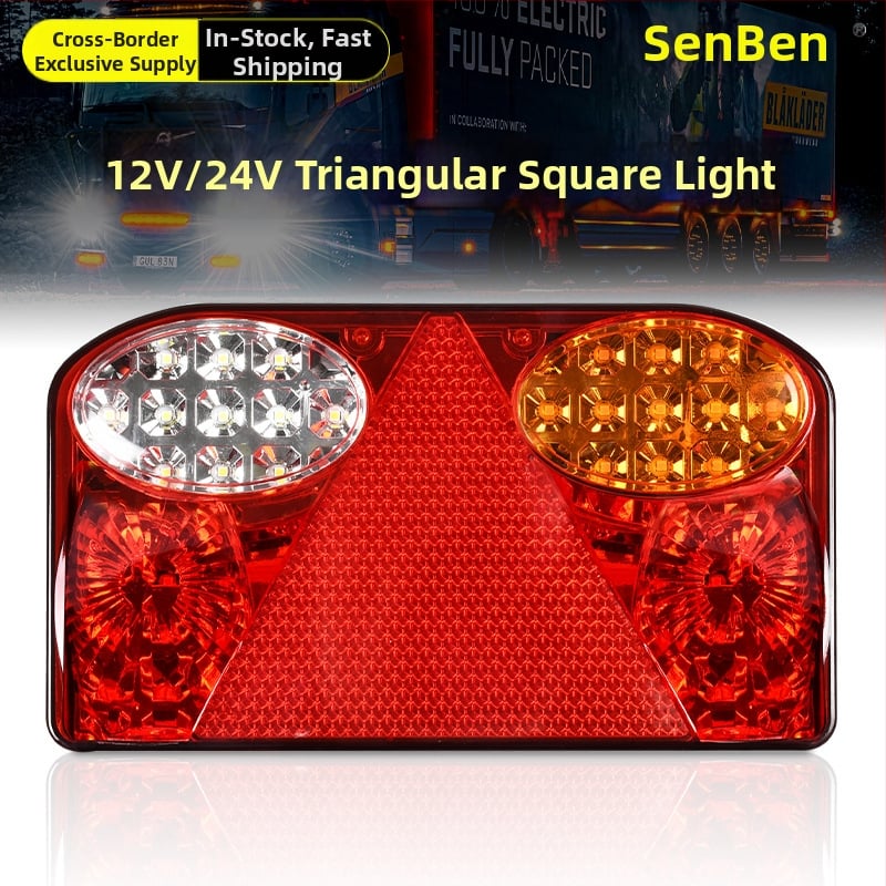 LED stražnja svjetla za kamione i prikolice, 12/24V, model trokuto-četvrtasta svjetla, 4000 lm, 3000K