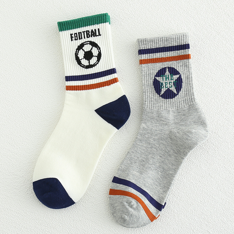 Dječje čarape za dječake, srednje dužine do potkoljenice, jacquard pletene, pamučne