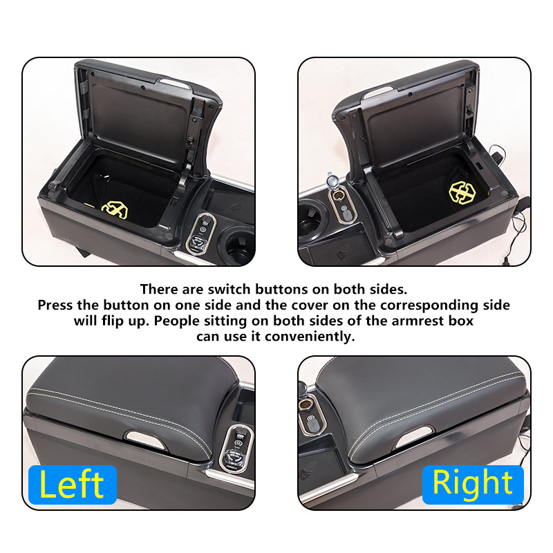 Zadnja kutija za naslon za ruke – univerzalni model, drveni materijal, podrška za instalaciju, kompatibilnost s cijelim serijama automobila, Težina: 5