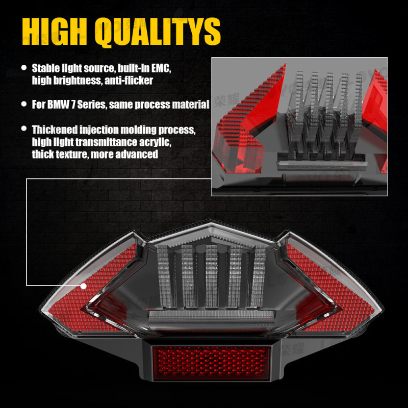 LED stražnje svjetlo LY-BW-TL001 za BMW motocikle R1200GS/F800, 30W, 12V, 6000K, 3000 lm