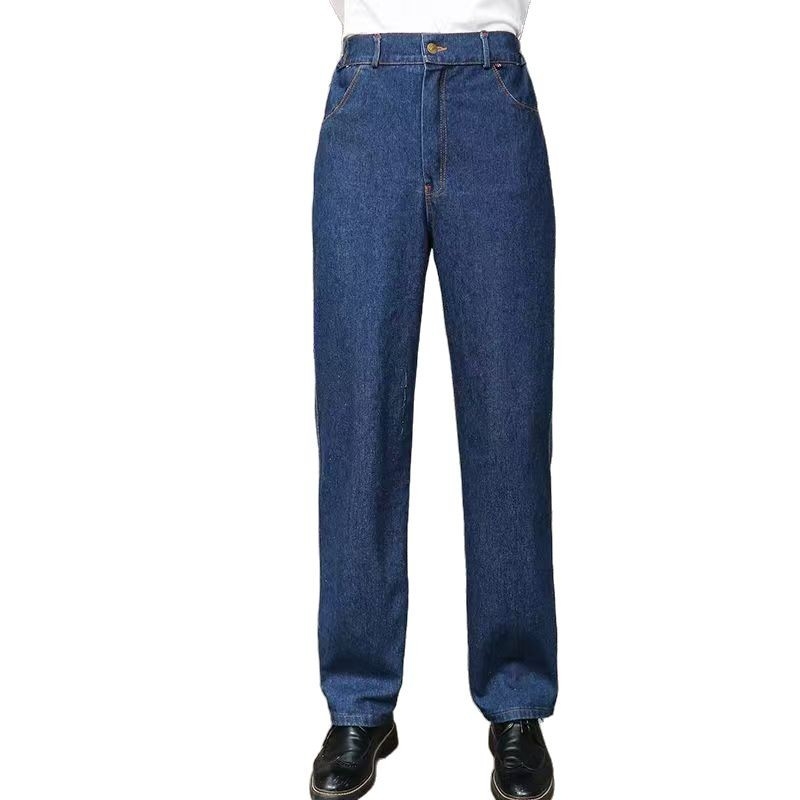 Muške hlače za zavarivanje s ravnim krojem, zaštita od opeklina, izdržljive debela poliester tkanina