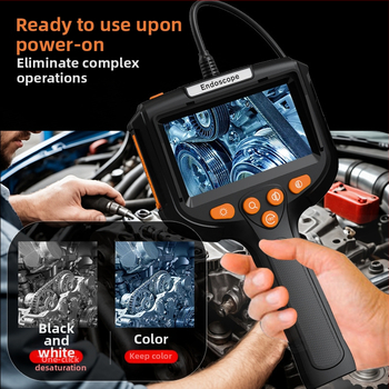 Prenosný priemyselný endoskop P200 s HD displejom, 2 MP kamera, 70° zorný uhol, IP67 vodotesný