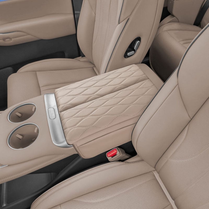 Bőr kartámasz párna és könyökvédő Xiaopeng X9-hez – központi konzol felújítás, kopás elleni védelem