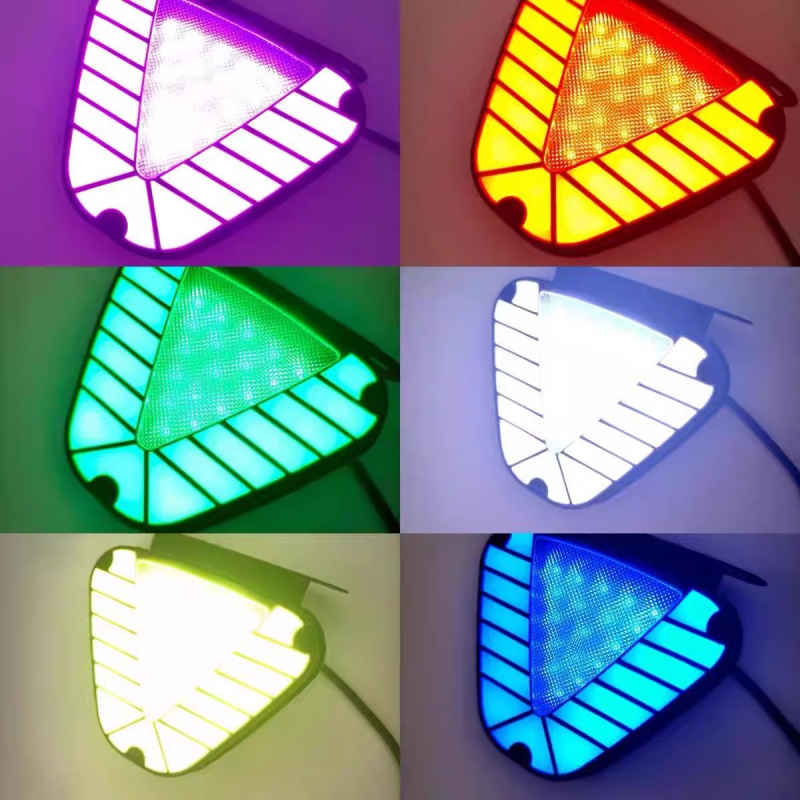 Teherautó LED háromszög lámpa, nagy fényerő, féklámpa villanás, 24V