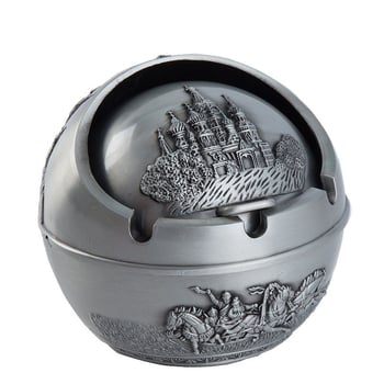 Τασάκι αυτοκινήτου - Μέταλλο, σφαιρικό σχήμα, Χαραγμένο, για οικιακή διακόσμηση και αξεσουάρ αυτοκινήτου