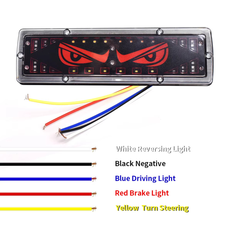 LED stražnja svjetla za kamione – Devil's Eye, višestruka sekvencijska signalizacija skretanja, 12V-24V, pogodna za kombije, kamione i prikolice