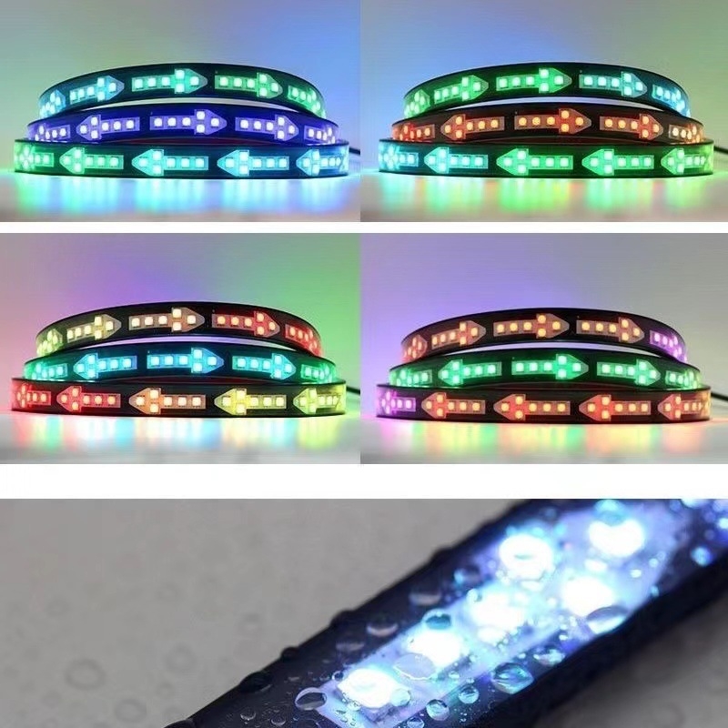 LED svjetlo strelice marquee s efektom tekuće vode, 12-24V, Silikon, Model 001, Prilagodljivo, Univerzalno