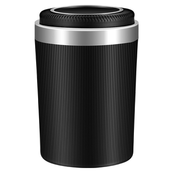 Autós hamutartó, többsfunkciós nyomásra nyíló fedéllel, belső ABS bevonattal, LED világítással, tűzálló 4A osztályú, modell 021, súly 122 g