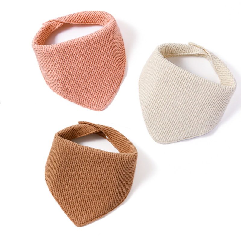 momscare Триъгълен бебешки лигавник – вафелено памучно плат, водоустойчив и устойчив на петна, унисекс, за новородени и деца до 3 години, едноцветен