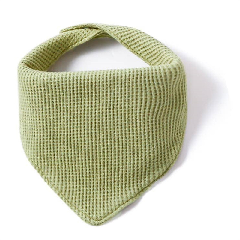 momscare Триъгълен бебешки лигавник – вафелено памучно плат, водоустойчив и устойчив на петна, унисекс, за новородени и деца до 3 години, едноцветен