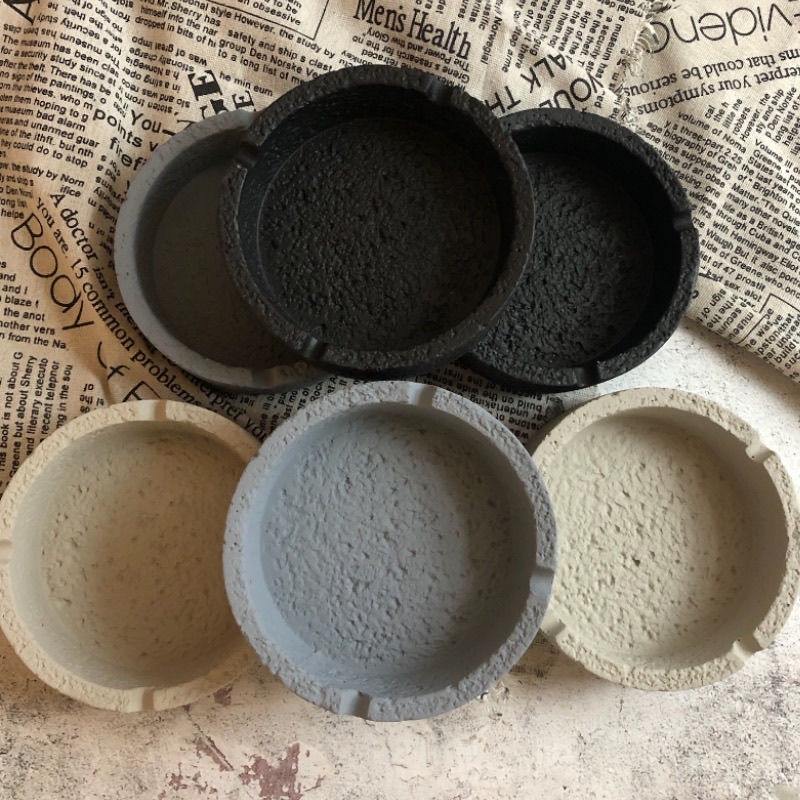 Hongjie dekorativni pepelnjak od cementa - nordijski minimalistički industrijski stil, cementni kompozit, dekoracija