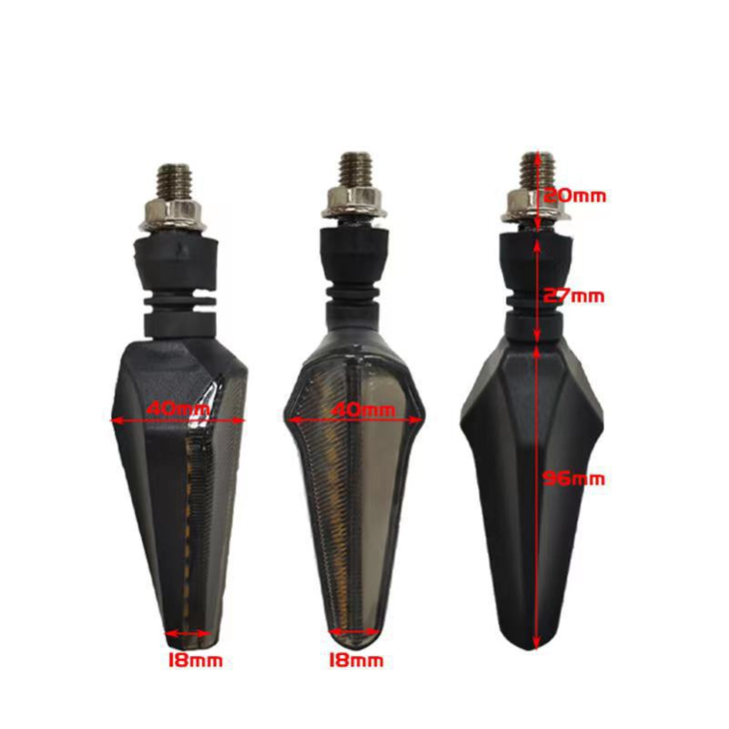 Motociklistički LED pokazivač smjera, Long Two-Tone model, 12V, LED, 1W, 3000K, vijek trajanja 10 000 h