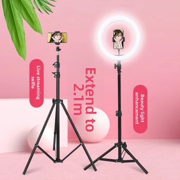 Mobiltelefon-tartó és tripod élő közvetítéshez, univerzális fotózáshoz, asztali vagy álló kivitel, teleszkópos, rozsdamentes acél