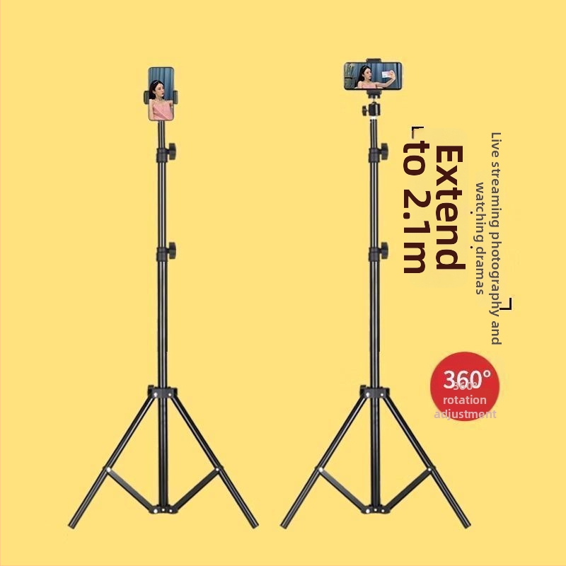 Mobiltelefon-tartó és tripod élő közvetítéshez, univerzális fotózáshoz, asztali vagy álló kivitel, teleszkópos, rozsdamentes acél