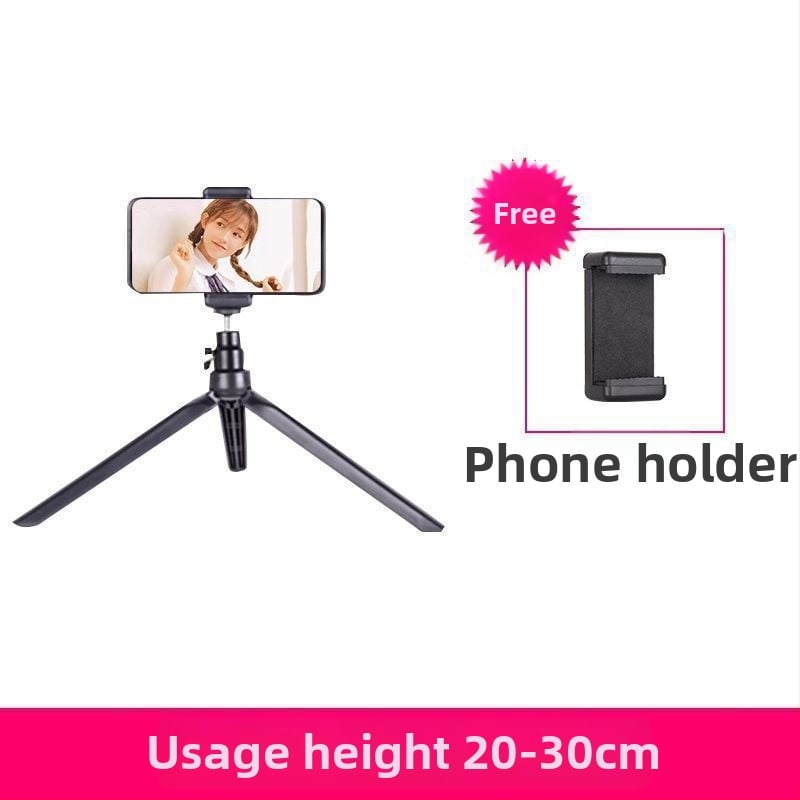 Mobiltelefon-tartó és tripod élő közvetítéshez, univerzális fotózáshoz, asztali vagy álló kivitel, teleszkópos, rozsdamentes acél