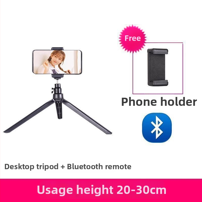 Mobiltelefon-tartó és tripod élő közvetítéshez, univerzális fotózáshoz, asztali vagy álló kivitel, teleszkópos, rozsdamentes acél
