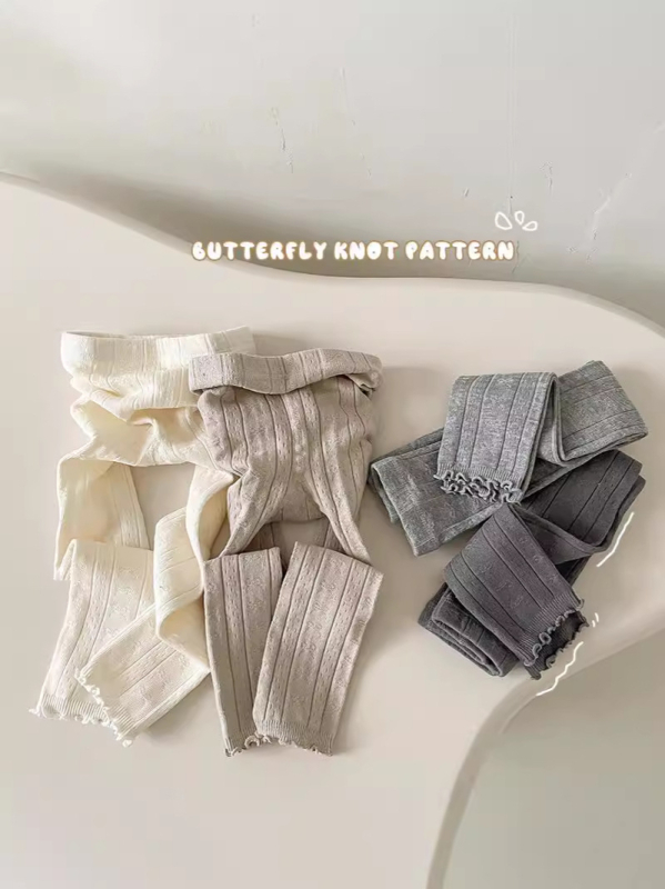 Lányoknak szóló harisnya - Jacquard kötés, combed cotton, 82% pamut, lélegző, 3–8 éves korosztály