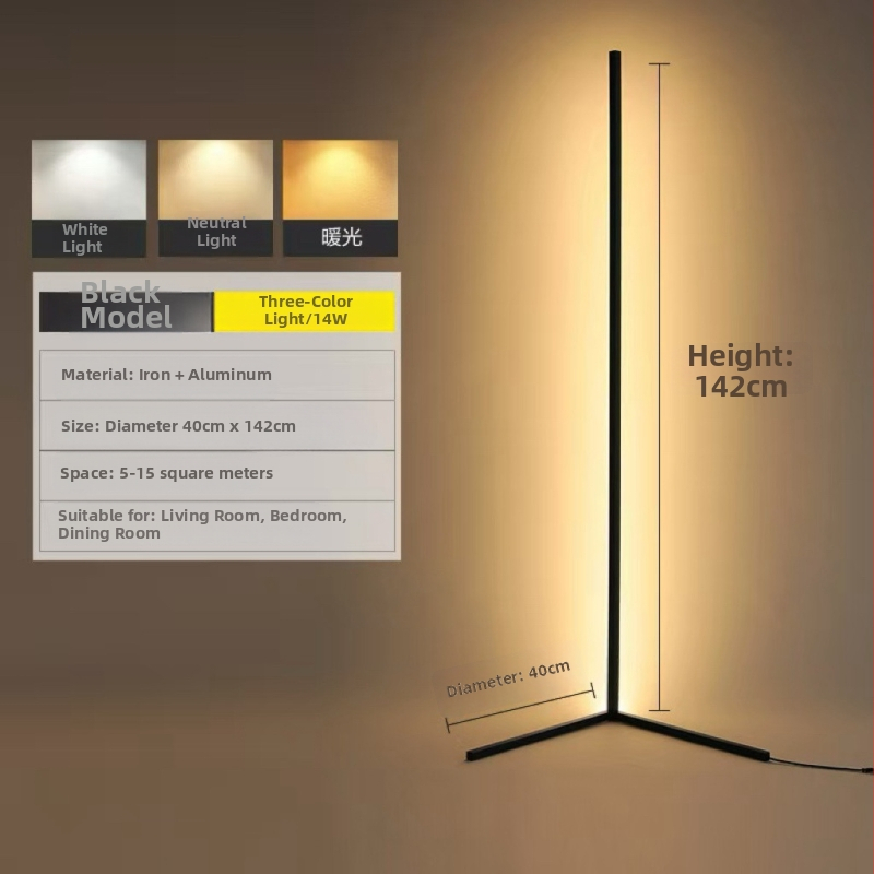 LED stojanová lampa so tri teplotami farieb, stmievateľná, hliníkové telo, PC tienidlo