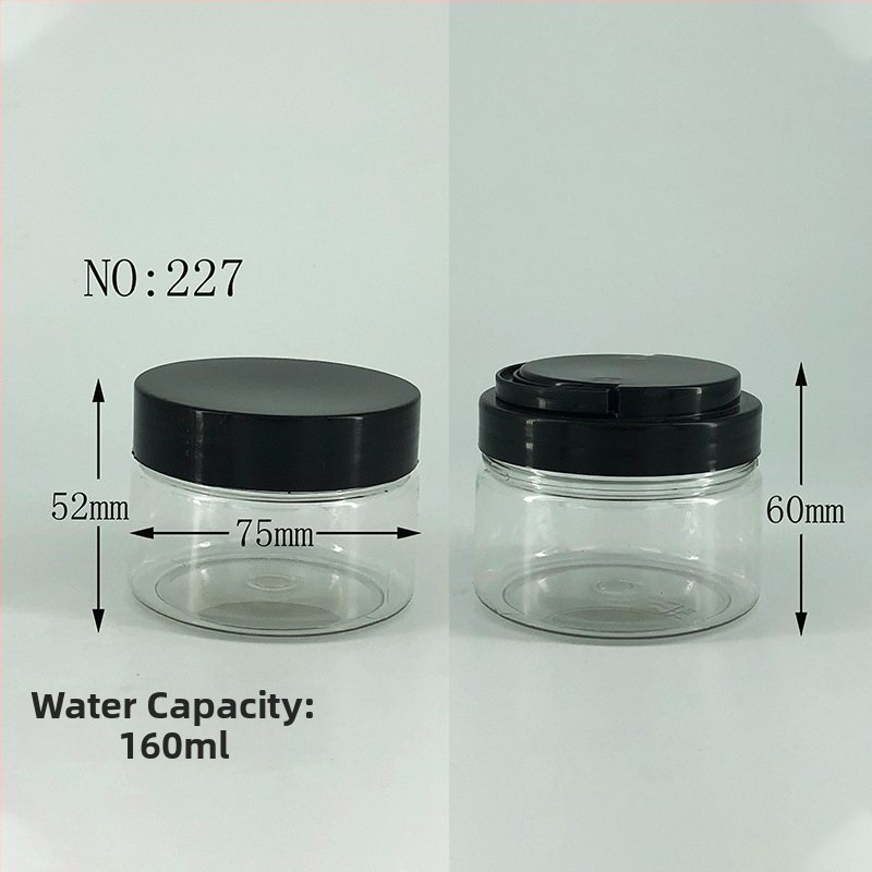 PET διαφανές κυλινδρικό μπουκάλι με χειρολαβή και καπάκι με ευρύστόμιο για καθημερινή χημική συσκευασία, με εκτύπωση λογότυπου