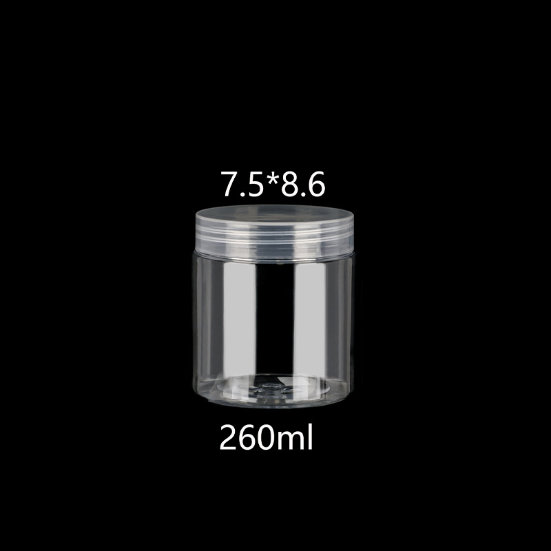 PET διαφανές κυλινδρικό μπουκάλι με χειρολαβή και καπάκι με ευρύστόμιο για καθημερινή χημική συσκευασία, με εκτύπωση λογότυπου