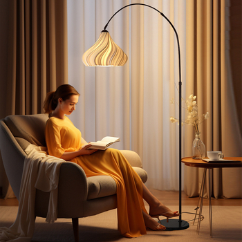 LED állólámpa Nordic designnal, állítható magasság, vas test, 5–10 m² megvilágítási terület